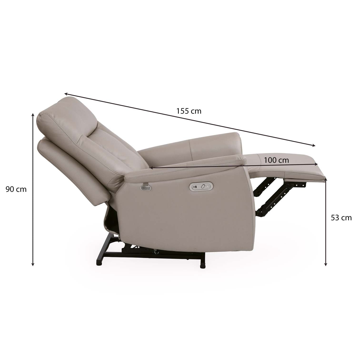 Credal 1 Seater Electric Rocker Recliner Sofa- Mocha Alt View 15