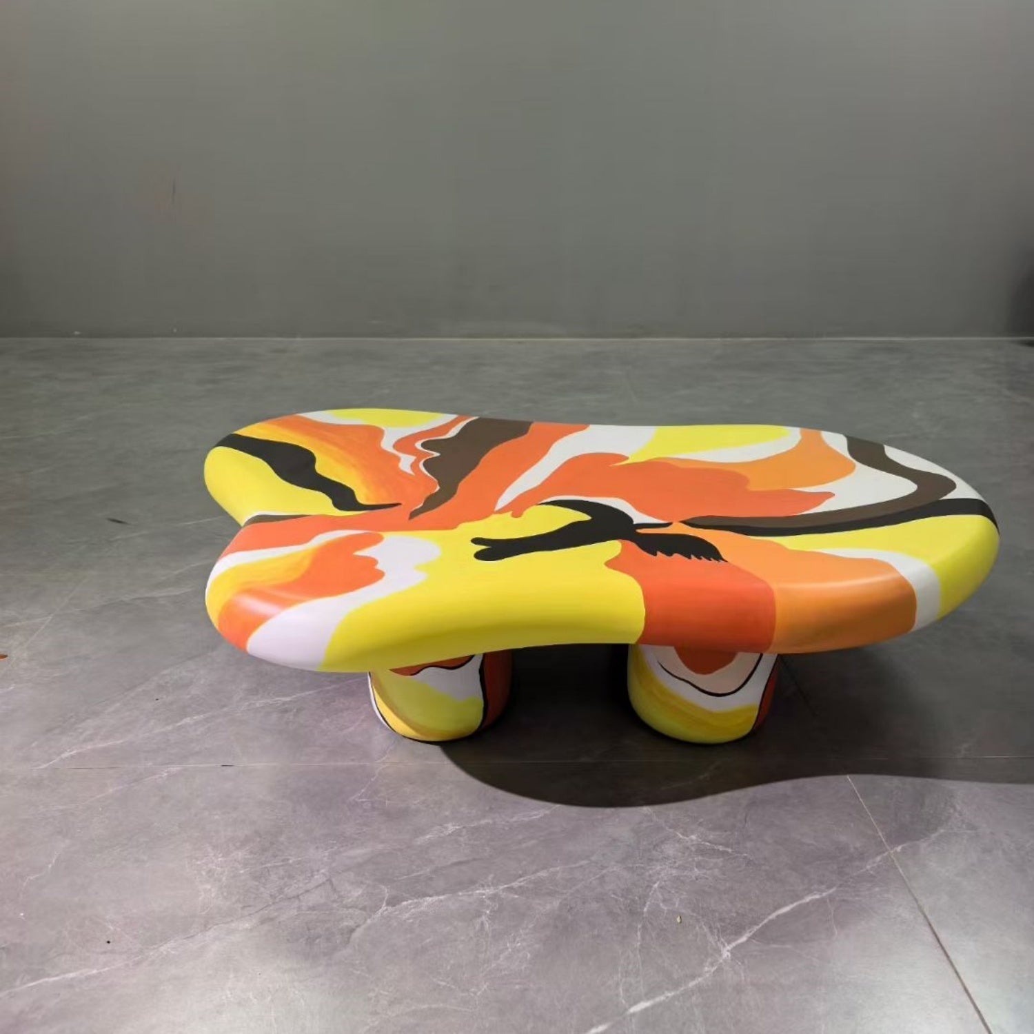 Graffiti Art Side Table Vibrant Abstract Design Multi-Style